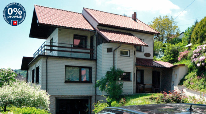 widok od strony ogrodu na luksusową rezydencję na sprzedaż Bielsko-Biała (okolice)