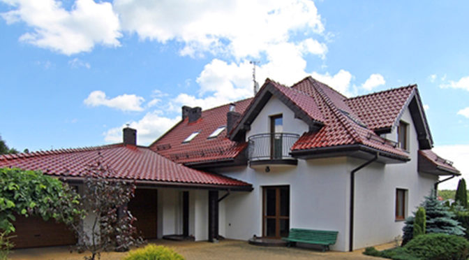 widok od frontu na luksusową rezydencję do sprzedaży Wieluń (okolice)