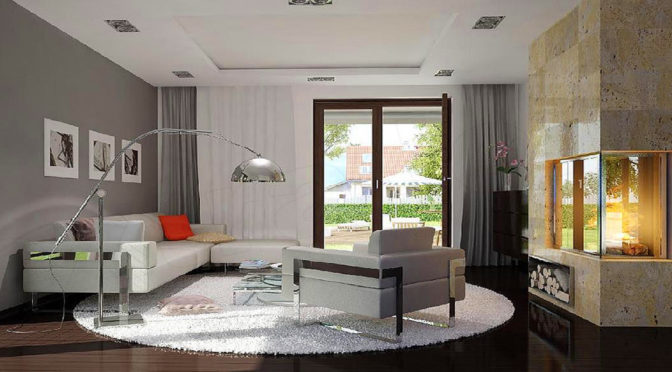 komfortowy salon w luksusowej rezydencji na sprzedaż Suwałki (okolice)