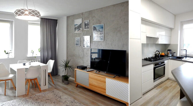 nowocześnie zaprojektowane wnętrze ekskluzywnego apartamentu na sprzedaż Szczecin