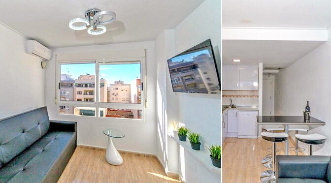 słoneczne wnętrze luksusowego apartamentu do sprzedaży Hiszpania (Torreviej)