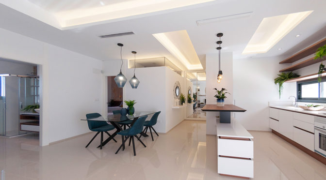nowoczesny design wnętrza luksusowego apartamentu do sprzedaży Arenales Del So (Hiszpania)