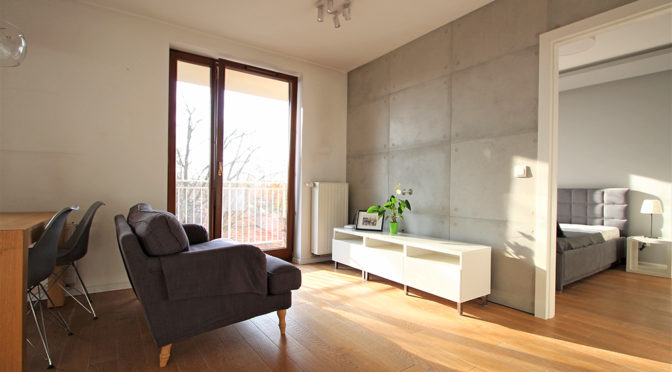 nowoczesne i przestronne wnętrze ekskluzywnego apartamentu na wynajem Kraków