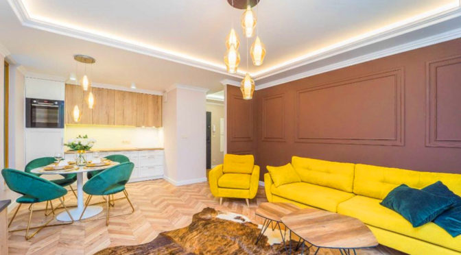 kameralne i eleganckie wnętrze luksusowego apartamentu do sprzedaży Gdańsk