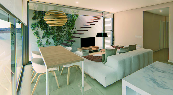 nowoczesny design wnętrza luksusowego apartamentu na sprzedaż Hiszpania (Mar de Cristal)