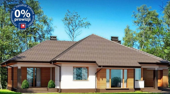 wizualizacja frontowej elewacji luksusowej rezydencji do sprzedaży Rzeszów (okolice)