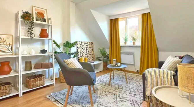 kameralny pokój gościnny w luksusowym apartamencie na sprzedaż Wałbrzych (okolice)